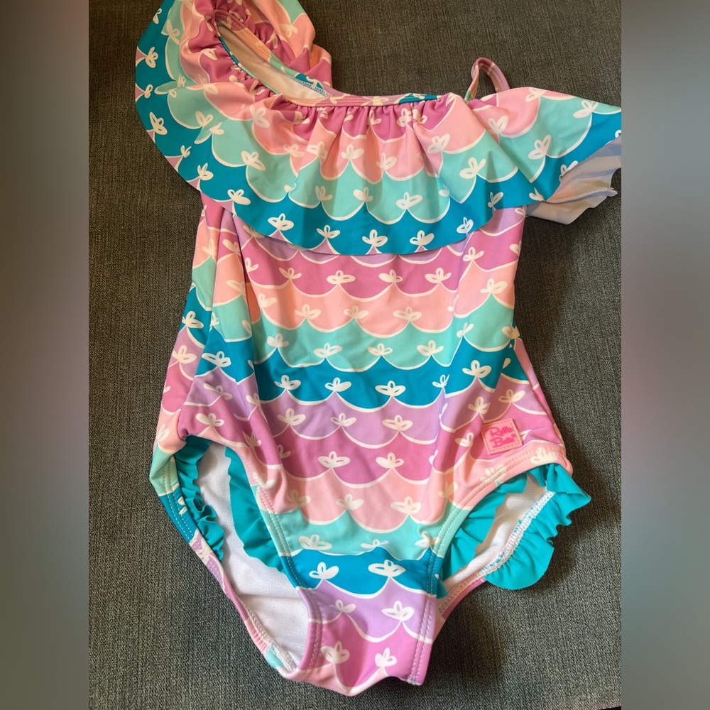 Ruffle Butts Pastel Mermaid Swimsuit